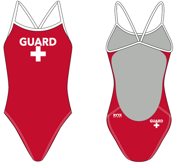 Red one piece lifeguard bathing suit online