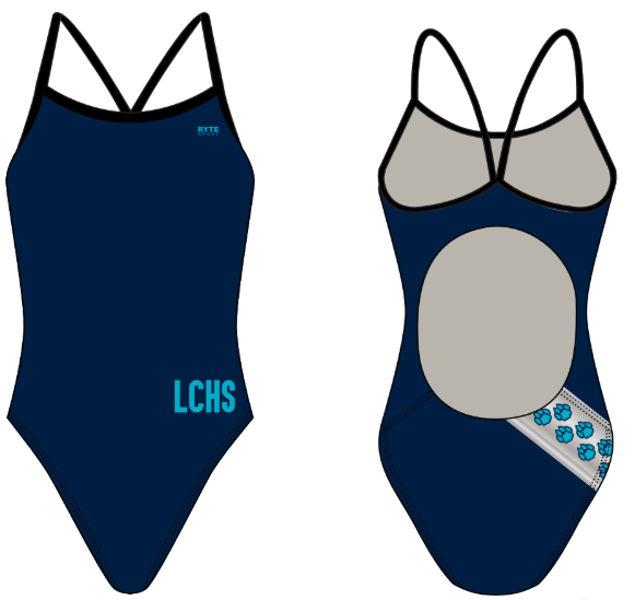 Lake City High School Custom Women's Active Back Thin Strap Swimsuit - RYTE  Sport