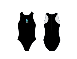 6-8 Sports Athlete Black Women's Water Polo Suit