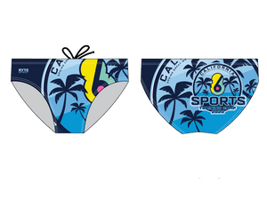 6-8 Sports California Spring Break Training 2020 Custom Men's Water Polo Brief