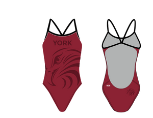 York Women’s Open Back Thin Strap Swimsuit