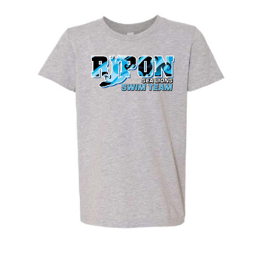 Ripon Sea Lions Youth Tee -Heather Gray RYTE Sport