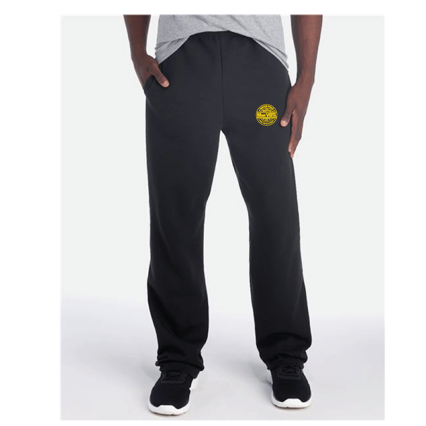 Mar Vista Open-Bottom Sweatpants - Black