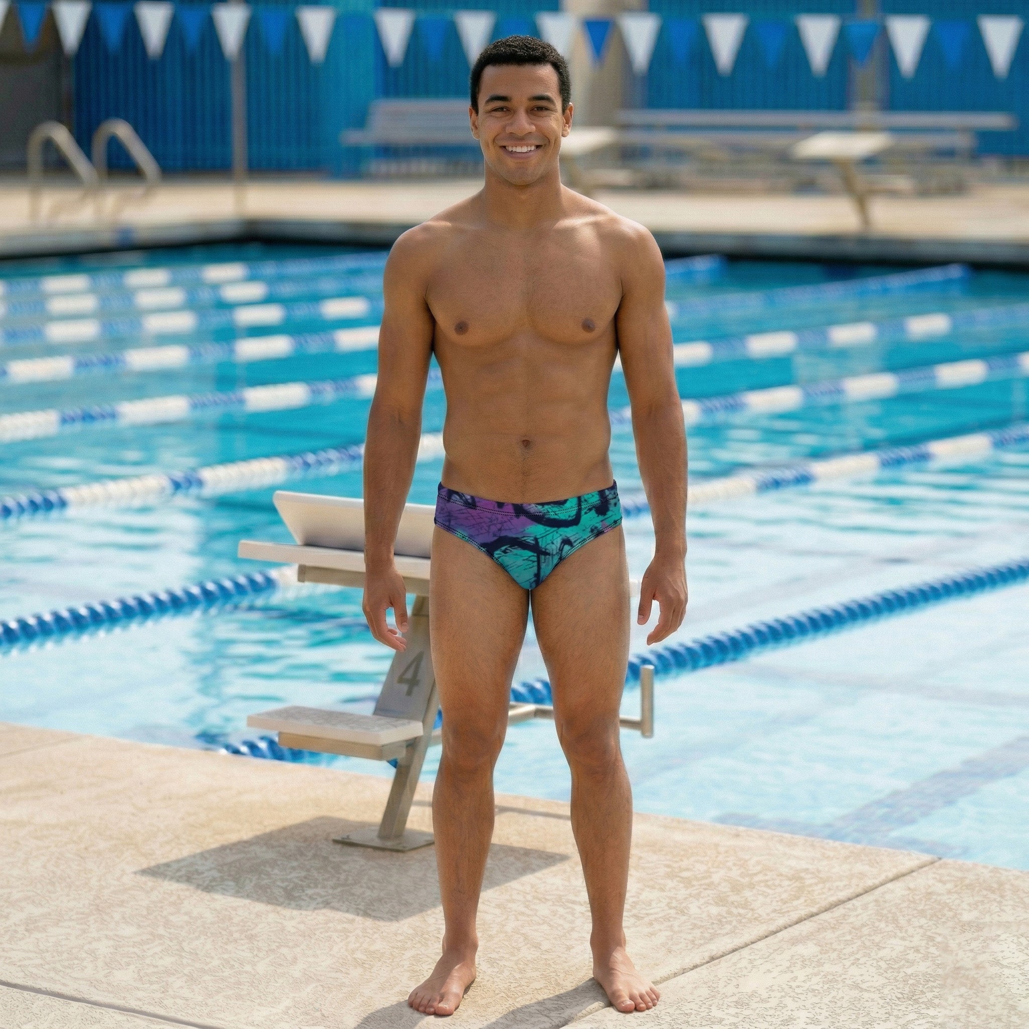 1989 Graffiti Mens Water Polo Suit