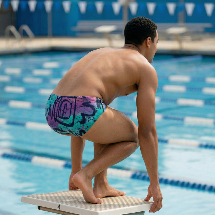 1989 Graffiti Mens Water Polo Suit