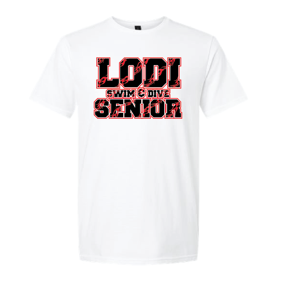 Lodi Senior Swim Unisex Tee Shirt - White