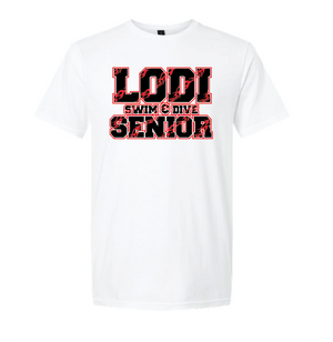 Lodi Senior Swim Unisex Tee Shirt - White
