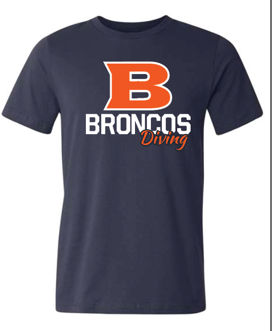 Brandeis Unisex Diving Tee - Navy RYTE Sport