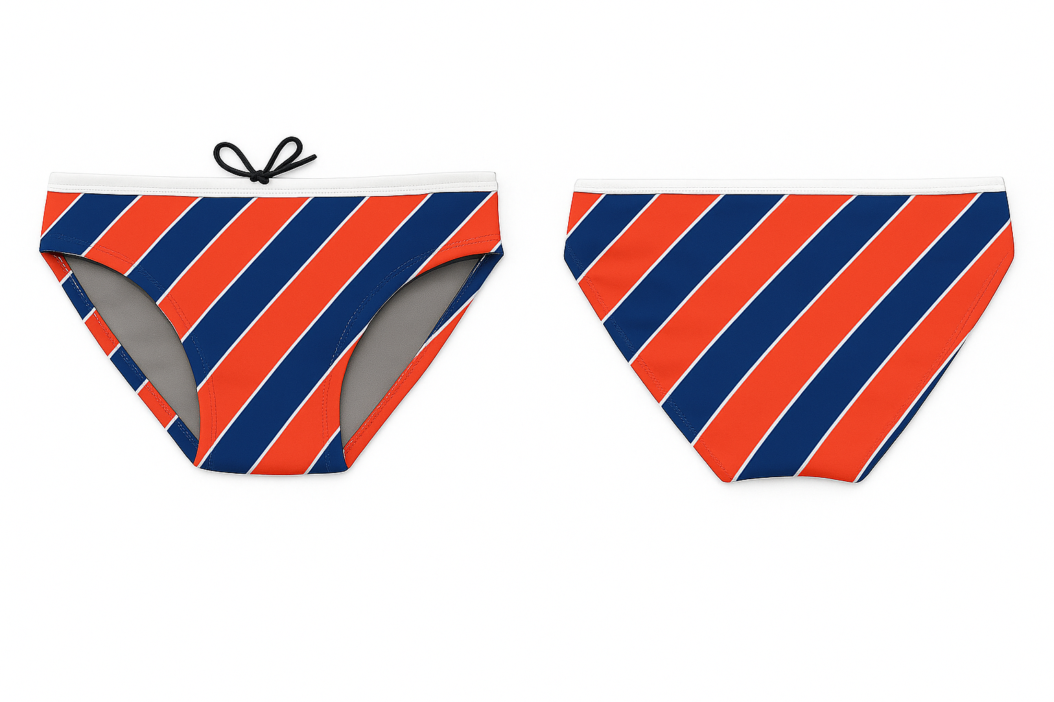 Americana Blue & Red Stripes Men’s Swim Brief — Premium Competitive Swimwear with Chlorine Resistance and Compression Fit