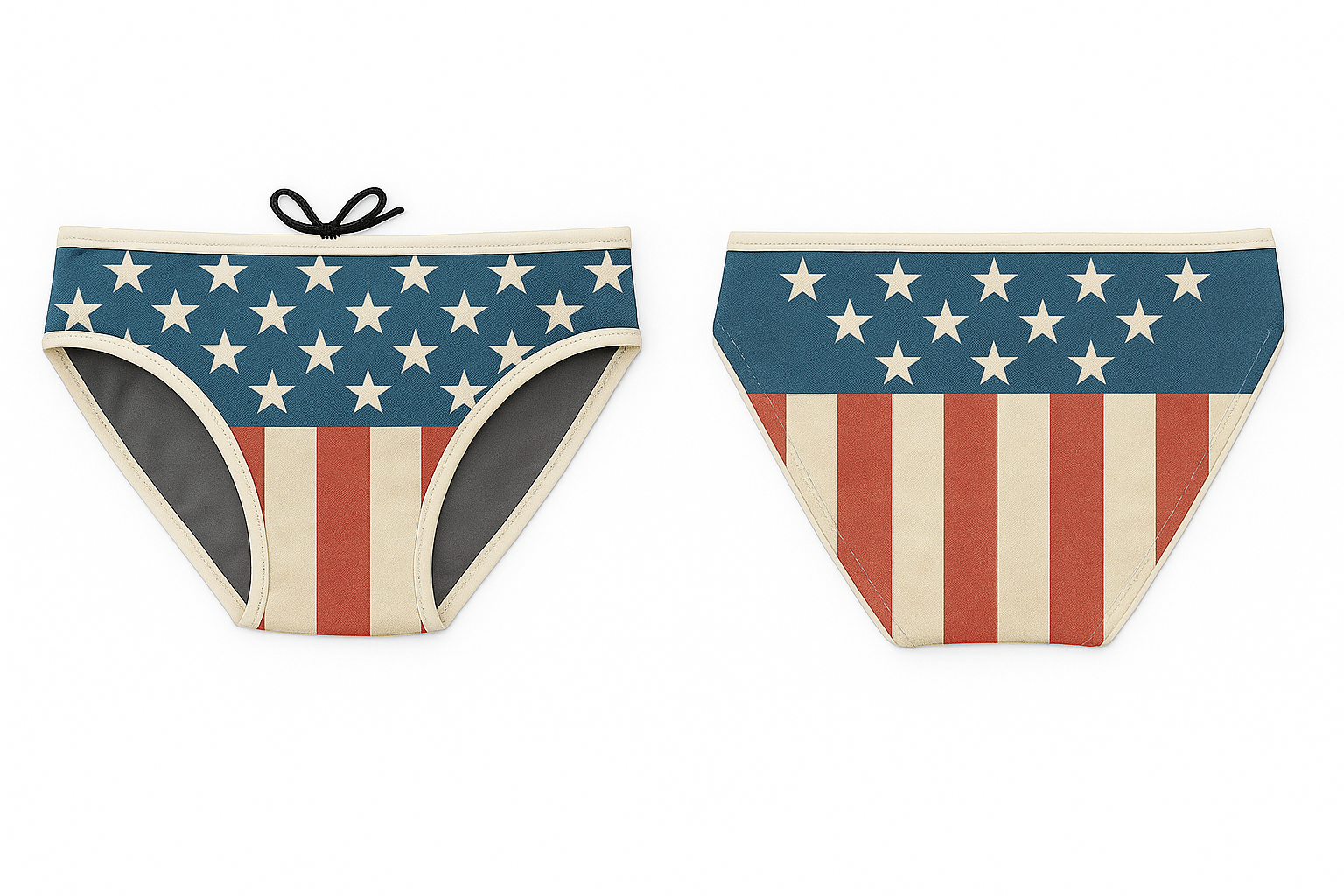 Vintage American Flag Men’s Swim Brief — Premium Competitive Swimwear with Chlorine Resistance and Compression Fit