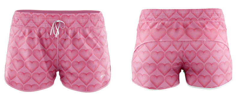 Pink Hearts Valentines Women's Swim Shorts