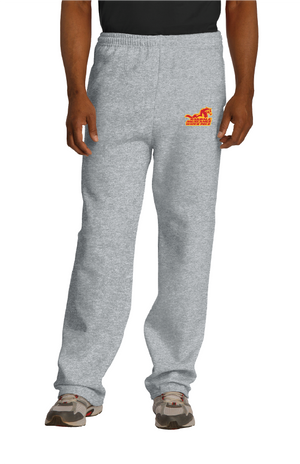 Oakdale Open bottom Sweatpant with pockets - Heather Grey