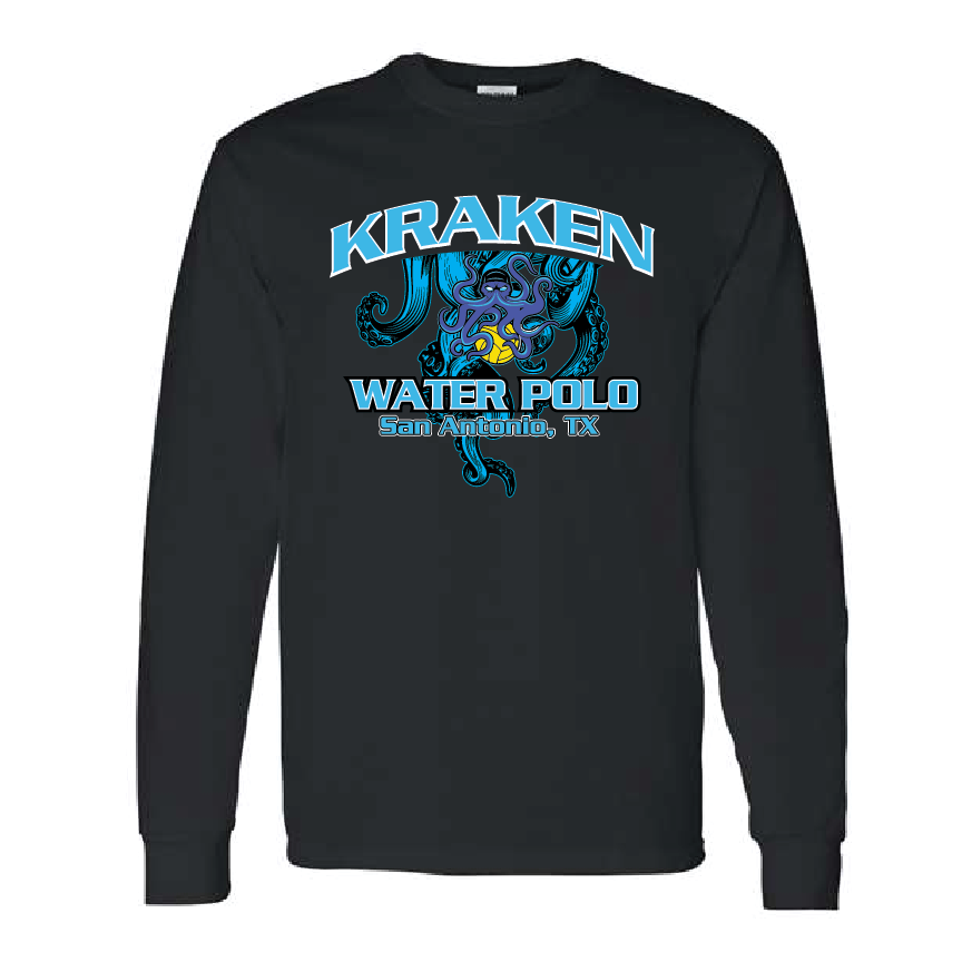 Kraken Unisex Long Sleeve T-Shirt - Black - RYTE Sport