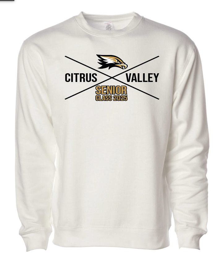 Citrus Valley Senior Crewneck - White