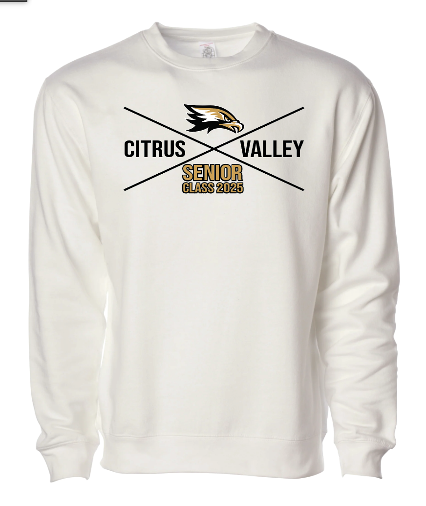 Citrus Valley Senior Crewneck - White