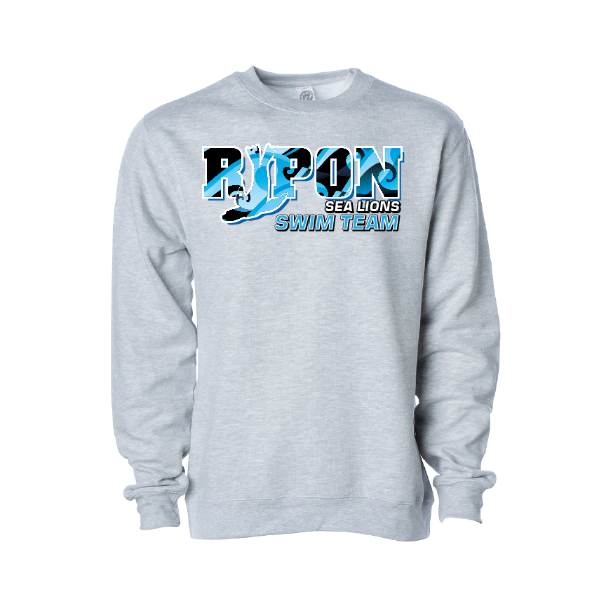 Ripon unisex Crewneck - Heather Gray RYTE Sport