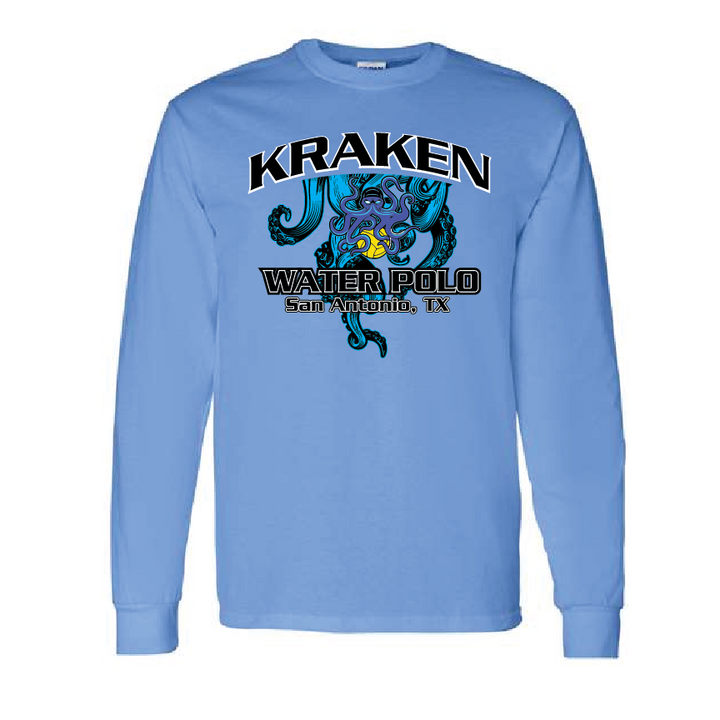 Kraken Unisex Long Sleeve T-Shirt - Carolina Blue