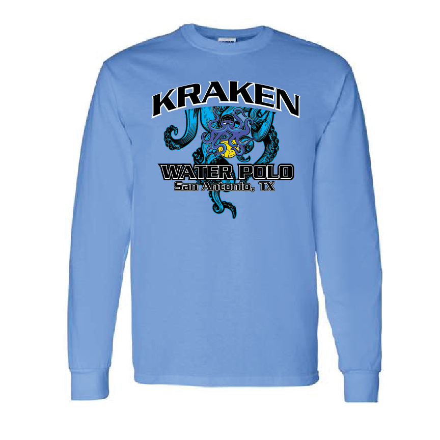 Kraken Unisex Long Sleeve T-Shirt - Carolina Blue