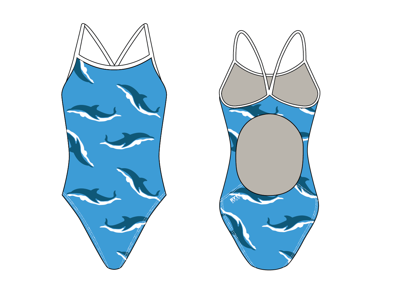 Dolfin Activeback Blue Multi