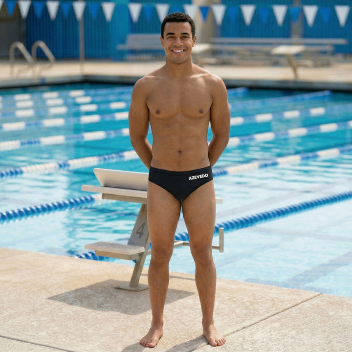 Azevedo Black Water Polo Men's Water Polo Brief