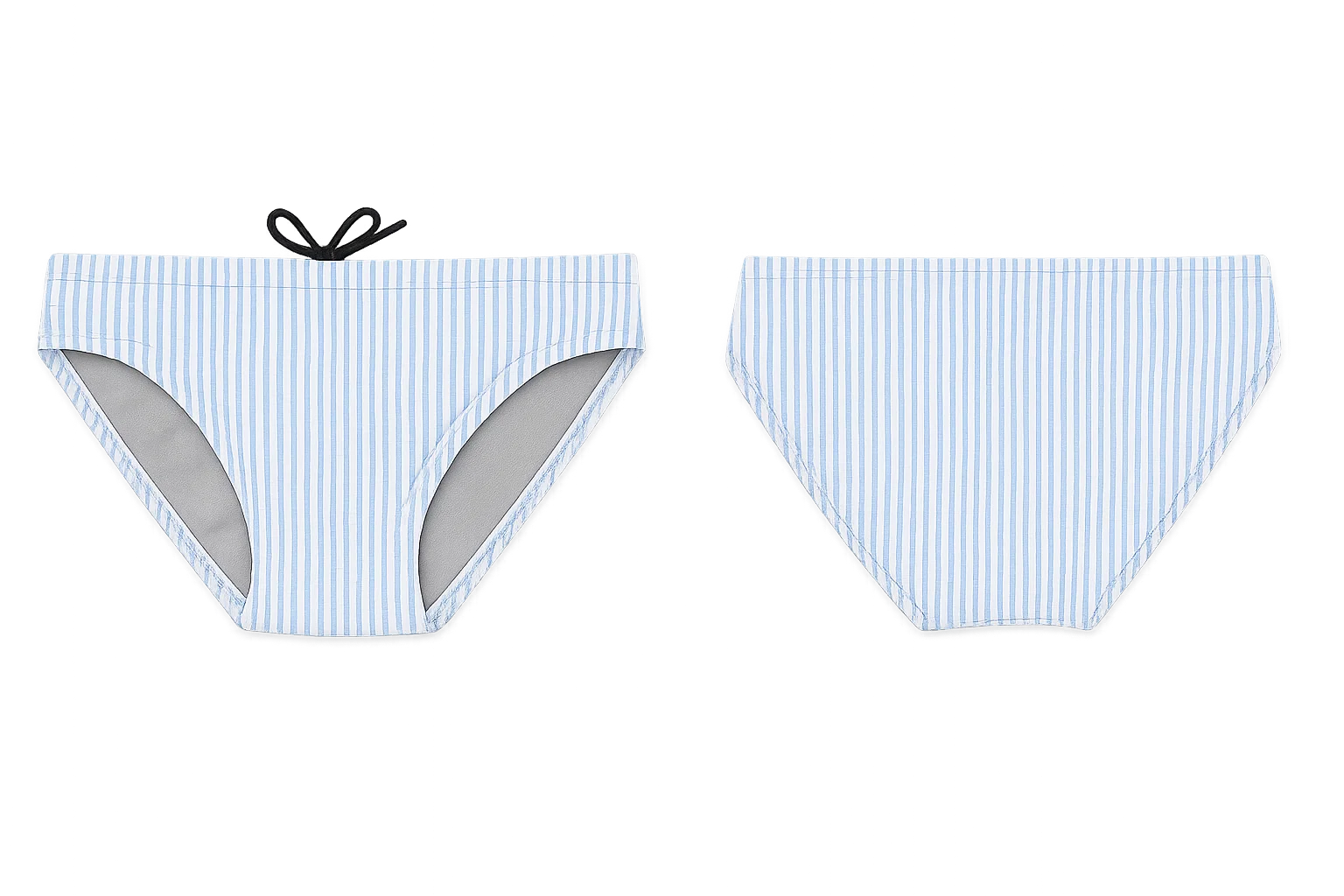 Blue Seersucker Print Men’s Swim Brief — Premium Competitive Swimwear with Chlorine Resistance and Compression Fit