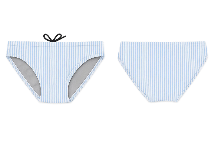 Blue Seersucker Print Men’s Swim Brief — Premium Competitive Swimwear with Chlorine Resistance and Compression Fit