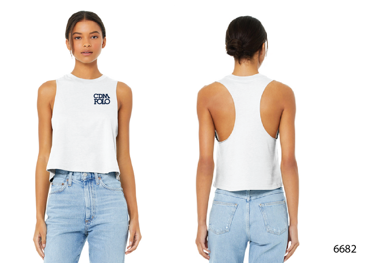 CDM Women's Crop Tank - White RYTE Sport