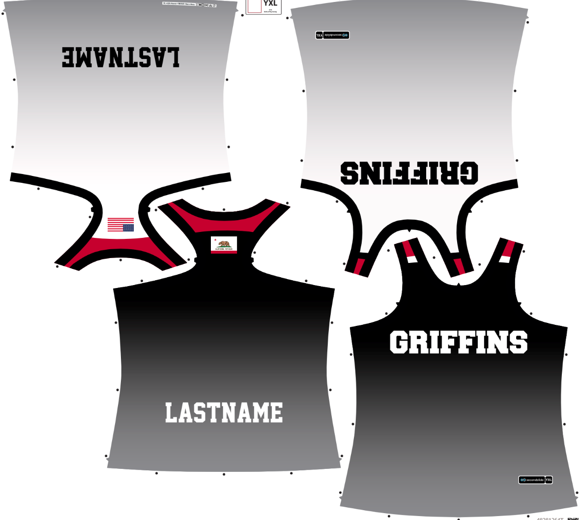 Los Al Lacrosse Racerback black