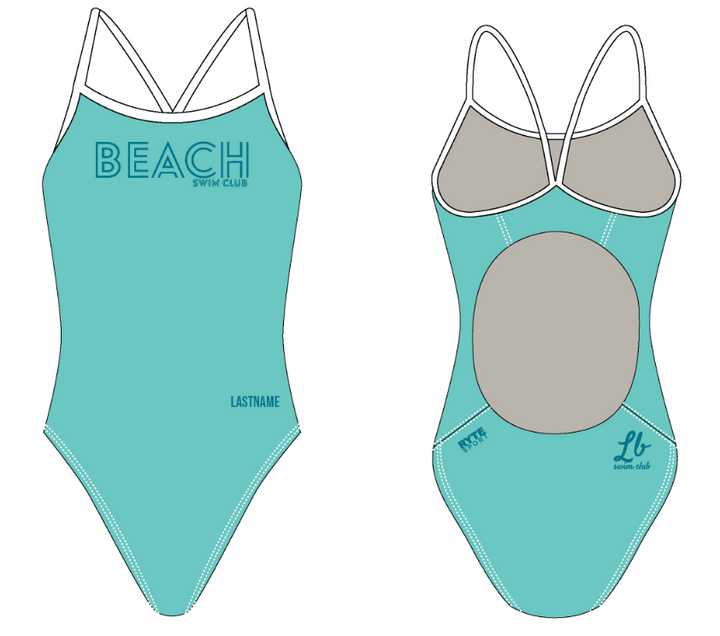 Custom Long beach swim Activeback - Teal
