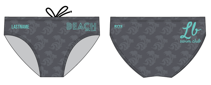 CUSTOM long beach swim Brief - Grey