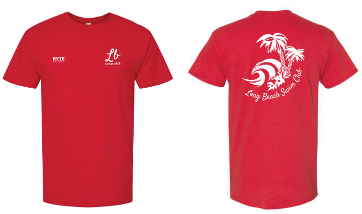Long beach Club T-shirt Red