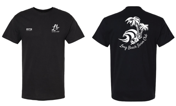 Long beach Club T-shirt Black