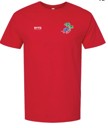 Long beach T-shirt Red