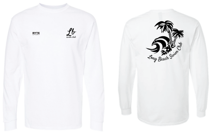 LB Long Sleeve Tee White