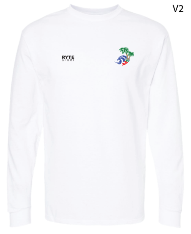 Long Beach Long Sleeve Tee White