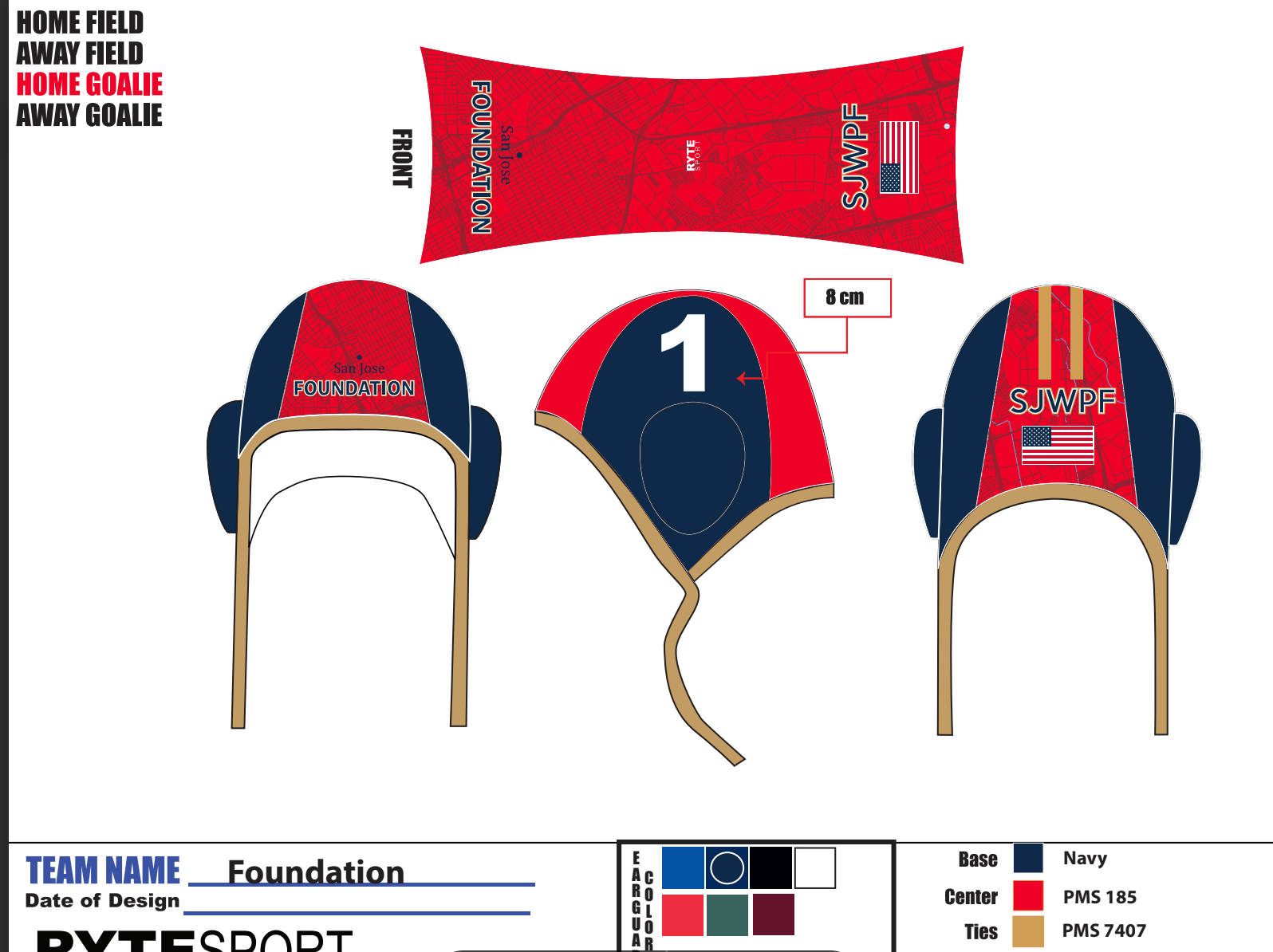 San Jose Foundation Waterpolo caps