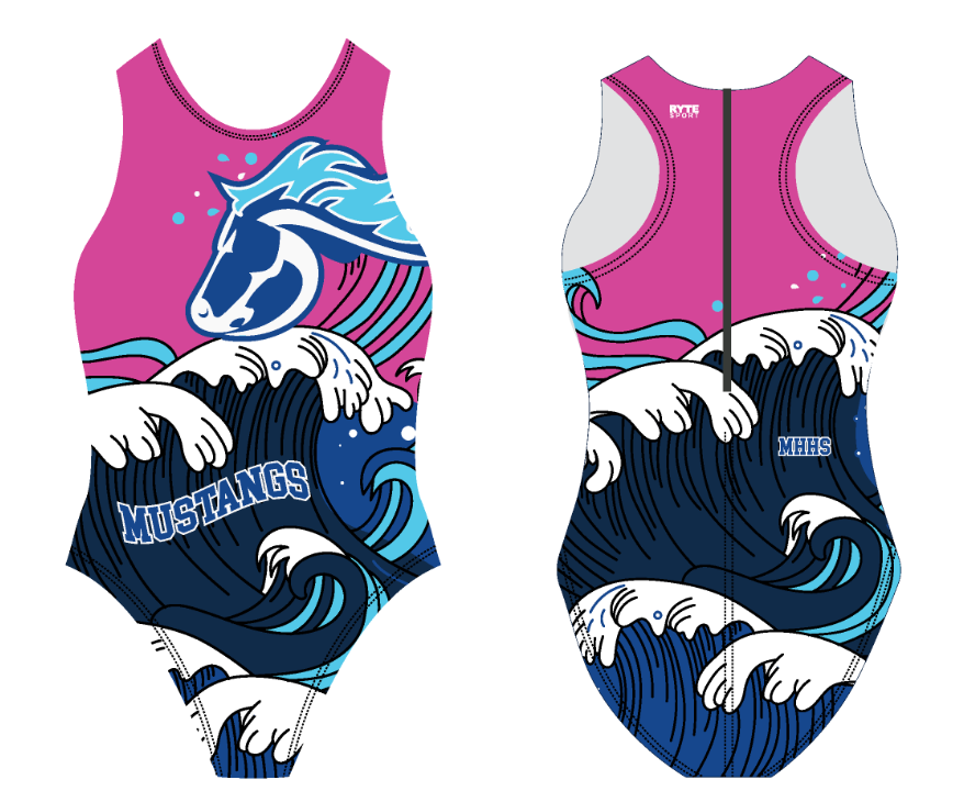 Mountain high School Waterpolo team Zip Up Pink