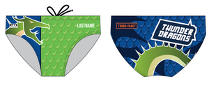 CUSTOM Third Coast Aquatics Blue-Green  Men's Swim & Water Polo Brief 7.3