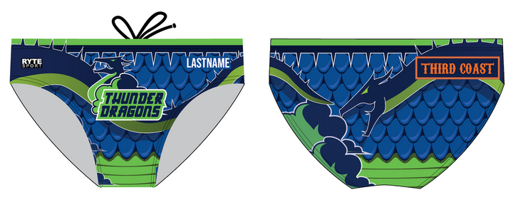 CUSTOM Third Coast Aquatics Blue Men's Swim & Water Polo Brief 2026