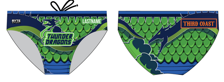 CUSTOM Third Coast Aquatics Green Men's Swim & Water Polo Brief 2026
