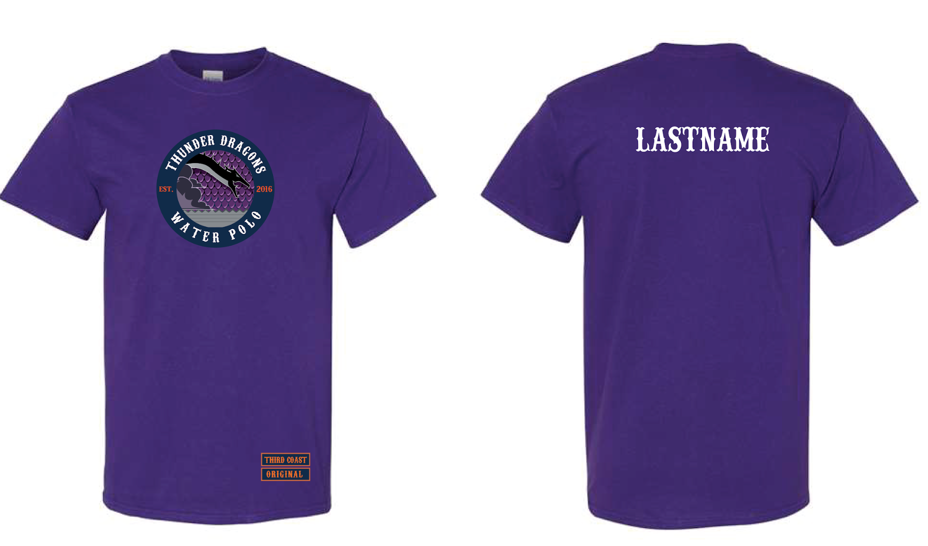 CUSTOM Thunder Dragon Tee Purple