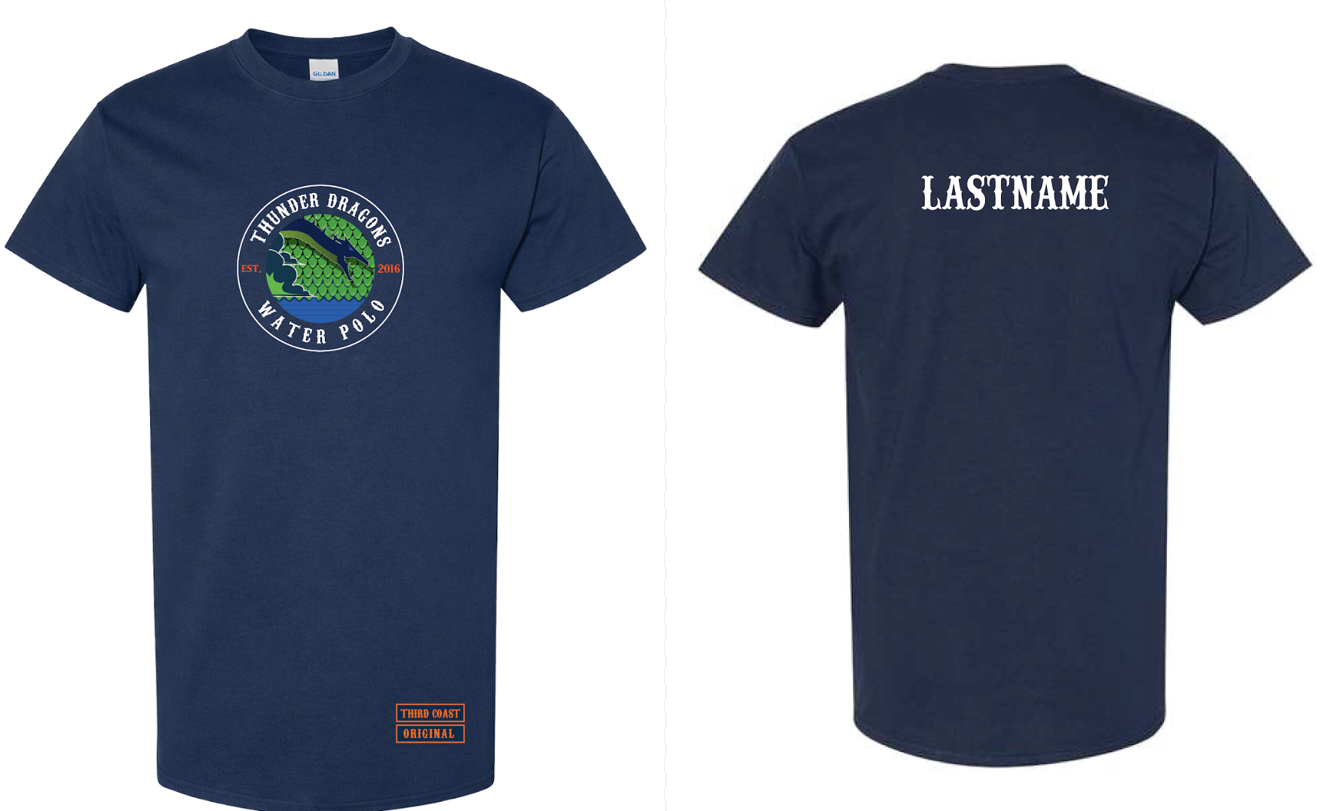 CUSTOM Thunder Dragon Tee Navy