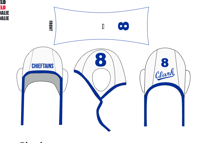 Clark Waterpolo caps 1-20 and a 1a goalie