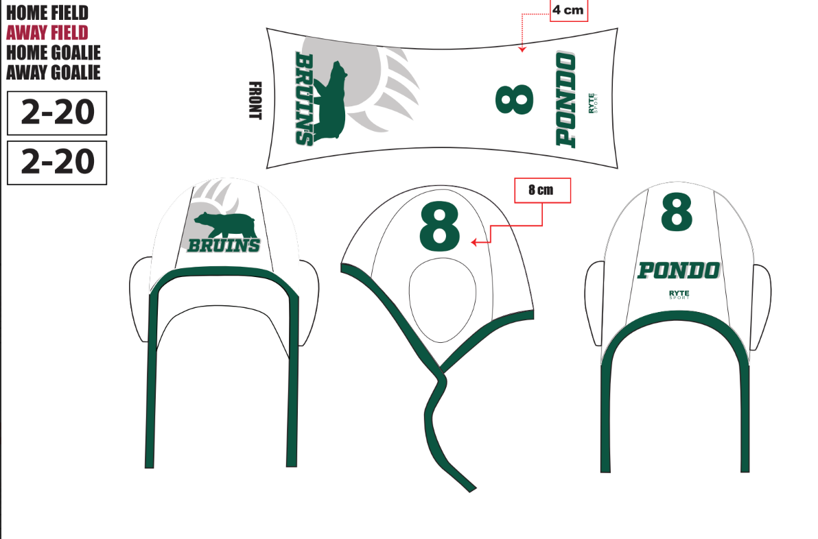 PONDEROSA WP CAP REPLACEMENT - AWAY #6,#9,#20 - HOME #3,#13,#16
