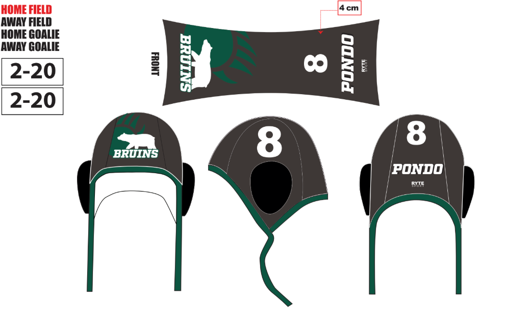 PONDEROSA WP CAP REPLACEMENT - AWAY #6,#9,#20 - HOME #3,#13,#16