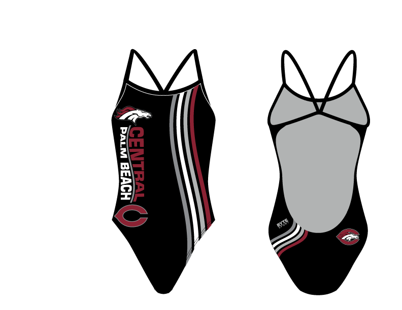 Palm Beach Central HS Women’s Open Back Thin Strap Swimsuit CUT OFF DATE AUGUST 14