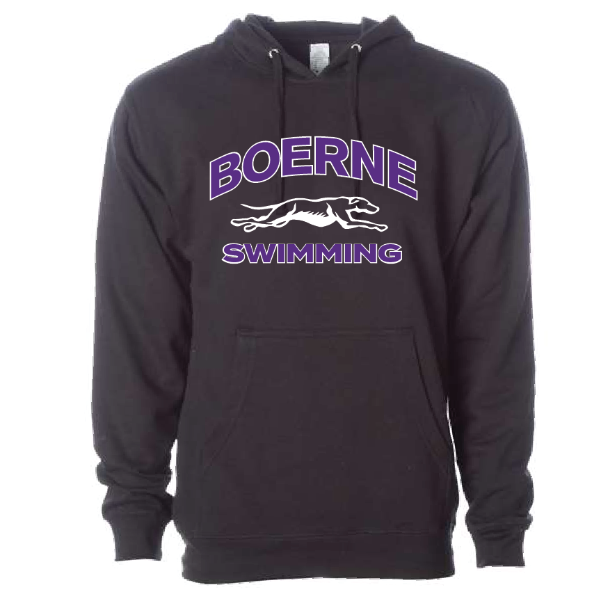 Boerne Swim Unisex Pullover Hoodie - Black RYTE Sport