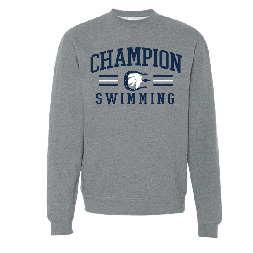 Champion Swim Crewneck - Dark Heather RYTE Sport