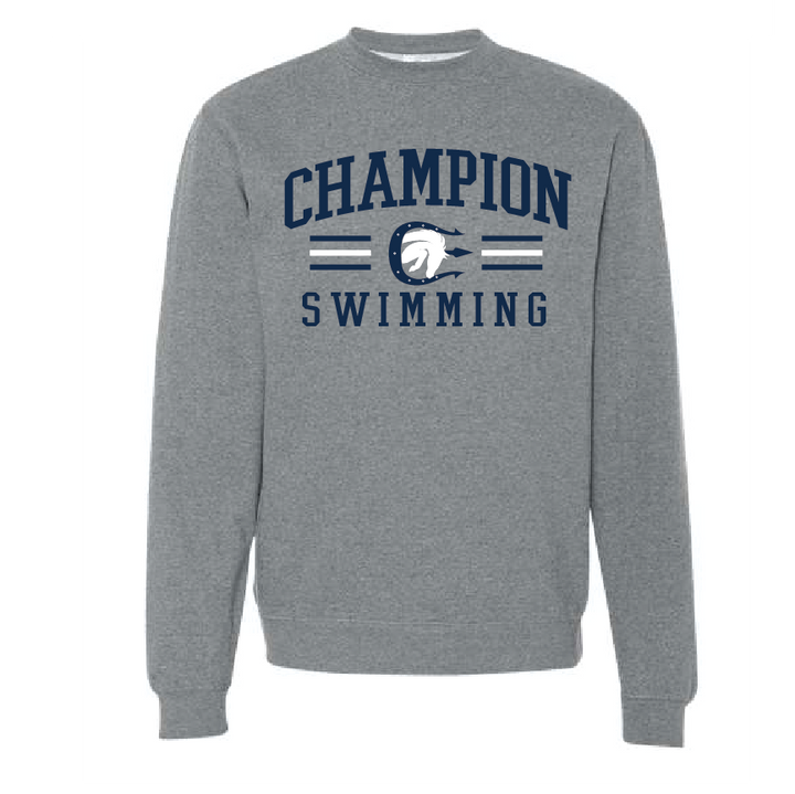Champion Swim Crewneck - Dark Heather RYTE Sport