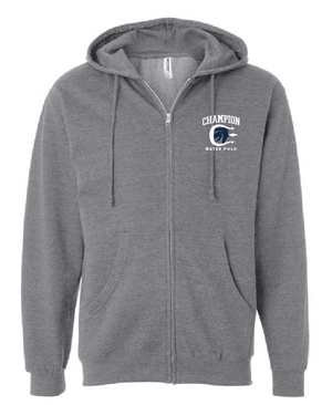 Champion Water Polo Unisex Zip Hoodie - Gunmetal RYTE Sport